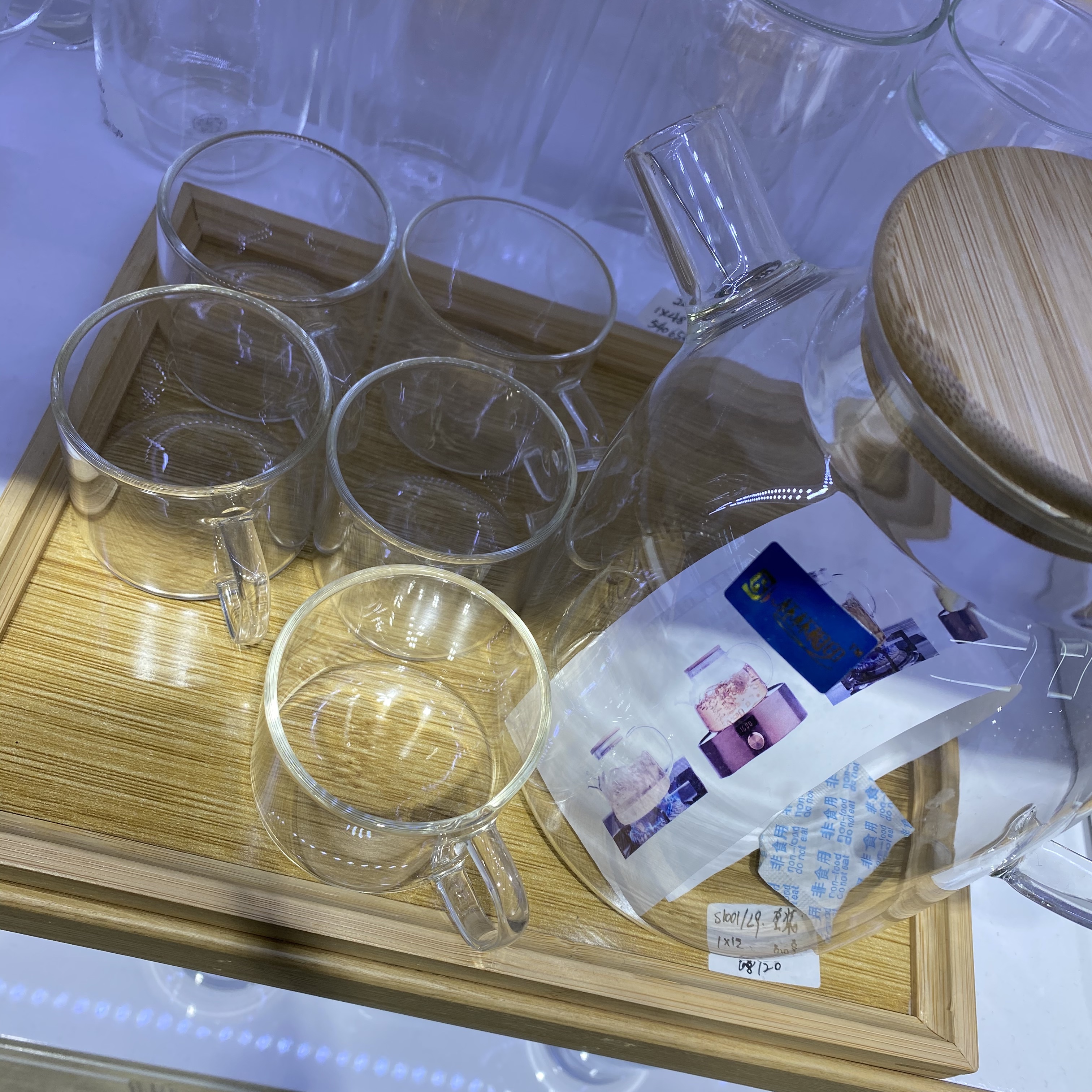 Advertising frosted cup, gift cup, threaded water set, glass cup, cold water bottle, big gift package Specification image