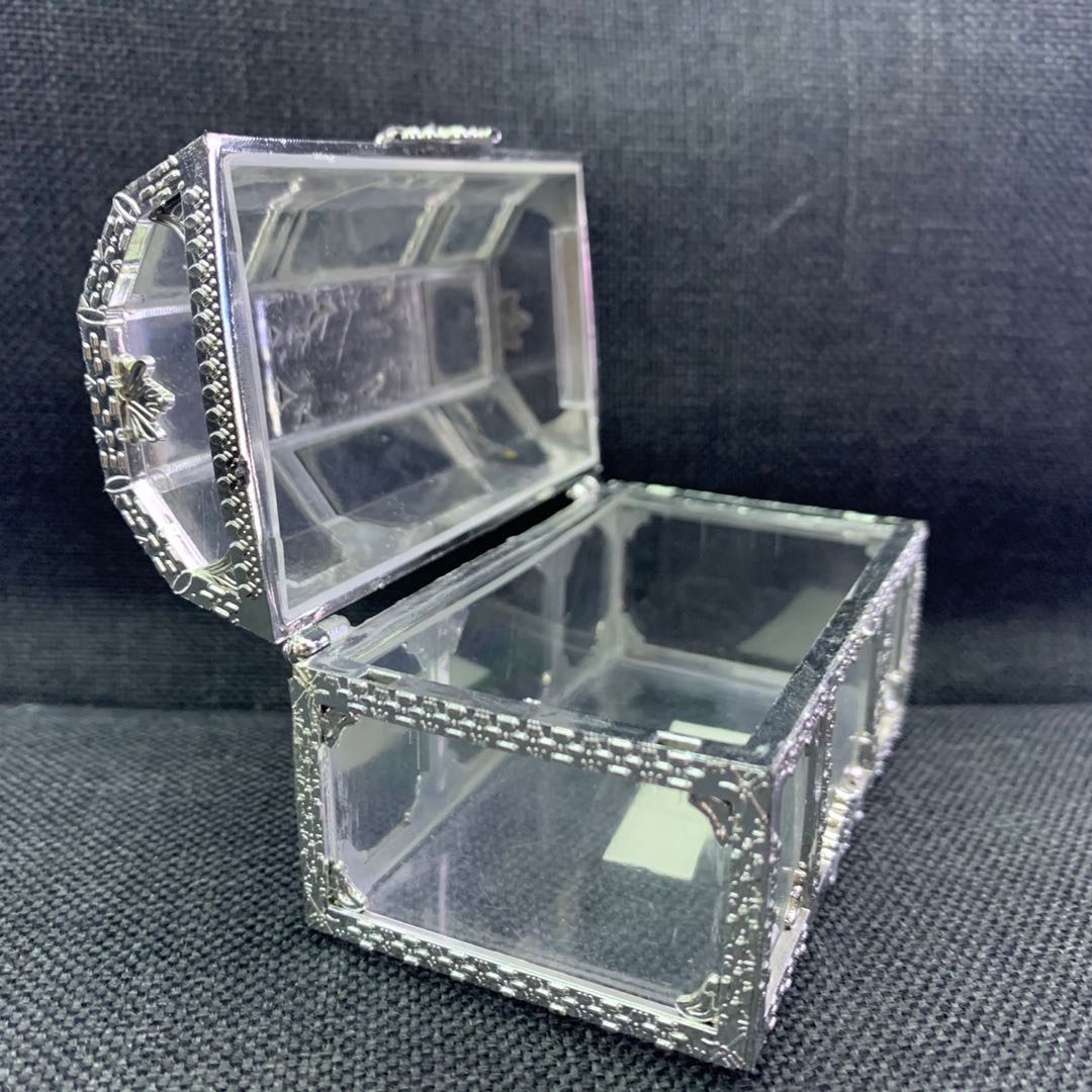 迷你玻璃镭射边框水晶箱首饰盒喜糖盒物品盒子产品图