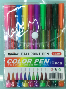 彩色圆珠笔书写顺滑多色搭配性价比高10支装产品图