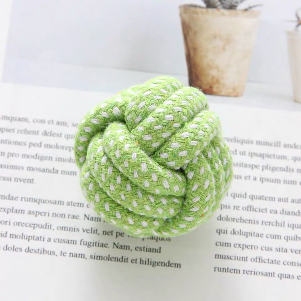 Dog Toy Rope Knot Grinding Teeth Bite Resistant Cleaning Teeth Knitting Ball Specification drawing