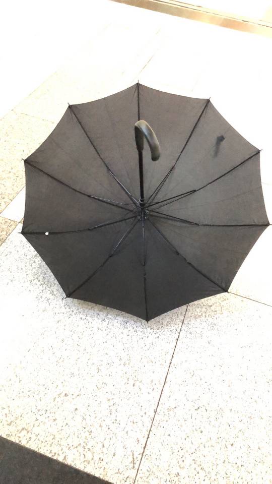 56 cm X10 automatic spray-painted black cloth umbrella details Picture
