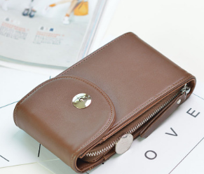 韩版迷你长款手机包时尚学生零钱包多功能斜跨带小包包细节图