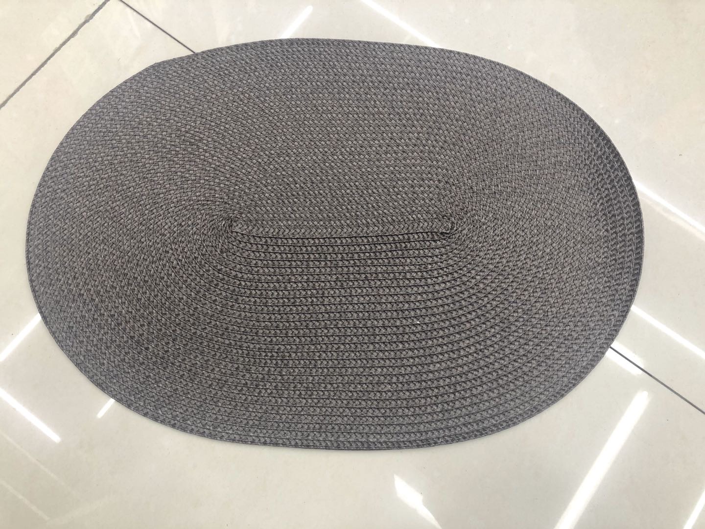 Oval European Style Western Placemat Thermal Insulation, Anti-Hot Pp Waterproof Pot Mat