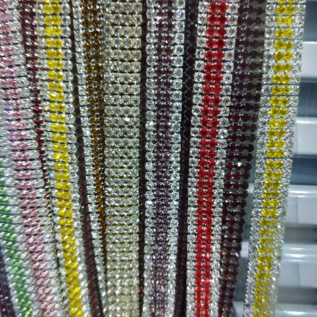 饰品配件  彩色水钻铜链条饰品配件批发厂家直销