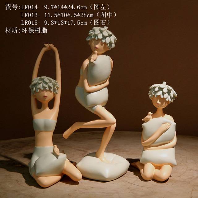 Factory direct sales of new desktop decorations and creative character resin ornaments details Picture