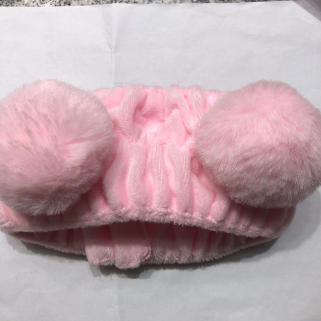 韩国洗脸发带可爱简约网红粉嫩敷面膜束发带发箍女发捆头饰头箍漱化妆产品图