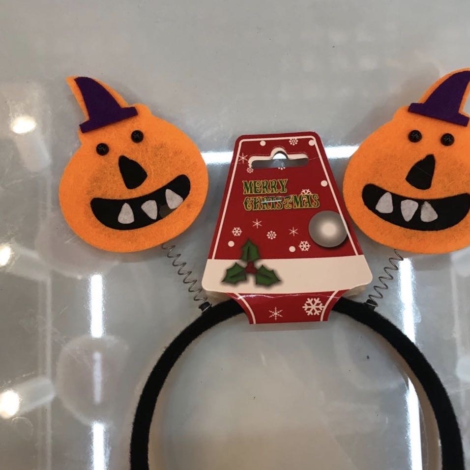 Foreign Trade Europe And The United States Girls Headwear Hair Accessories Headband Headband Hair Card Three-Dimensional Pumpkin Christmas Headwear Three-Dimensional details Picture