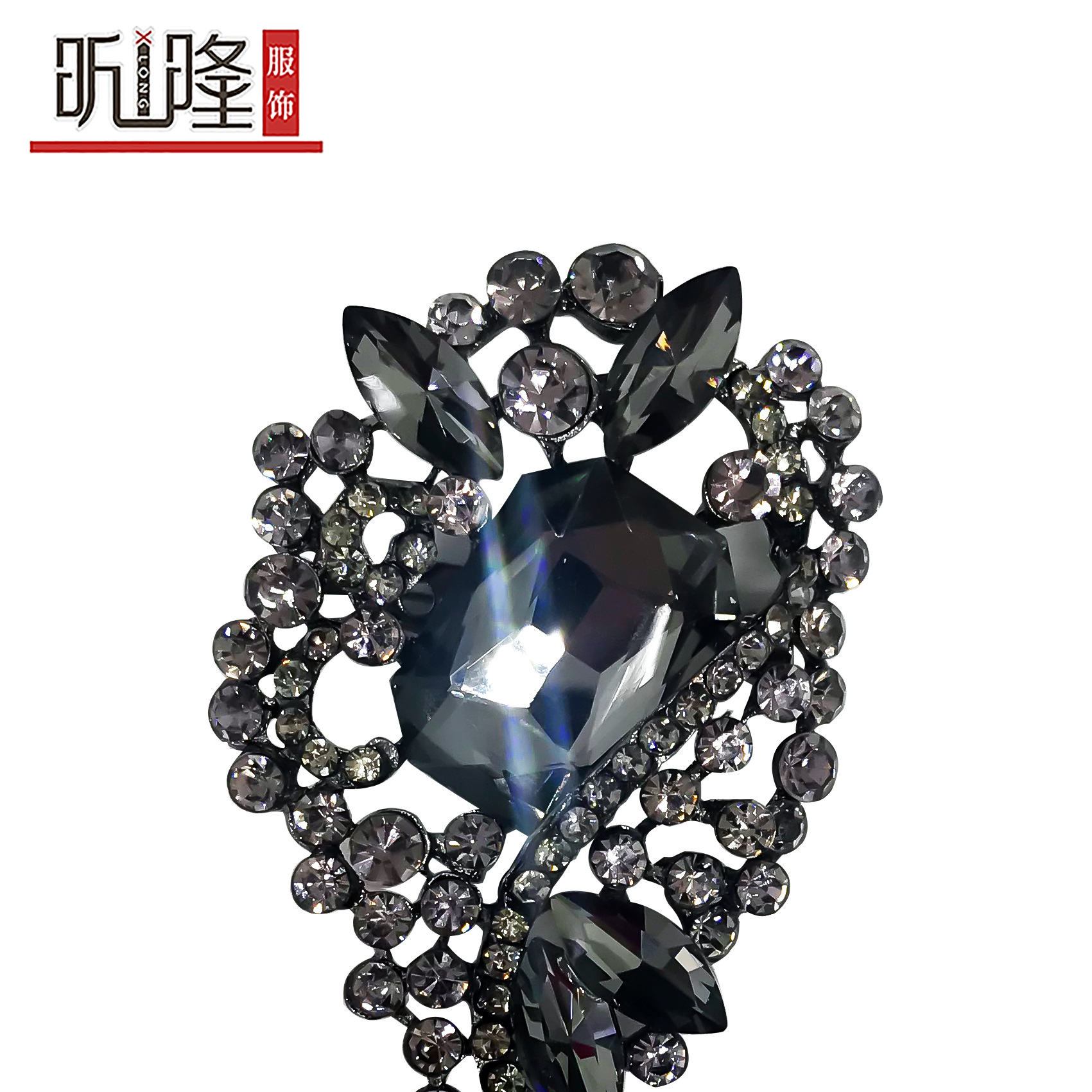 Broche de perlas con diamantes alloy strass broche ornamentos Specification image