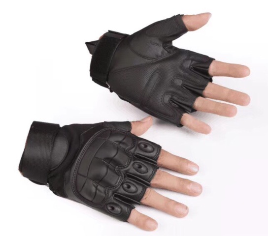 战术半指手套男士夏特种兵格斗拳击户外骑行机车摩托运动健身露指产品图
