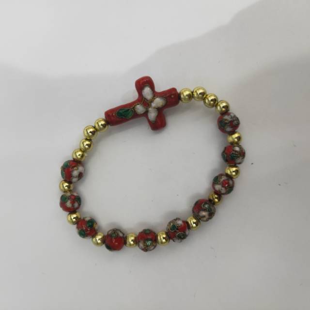 6mm wooden bead Rosary bracelet in box, Rosary Bracelet 123312312