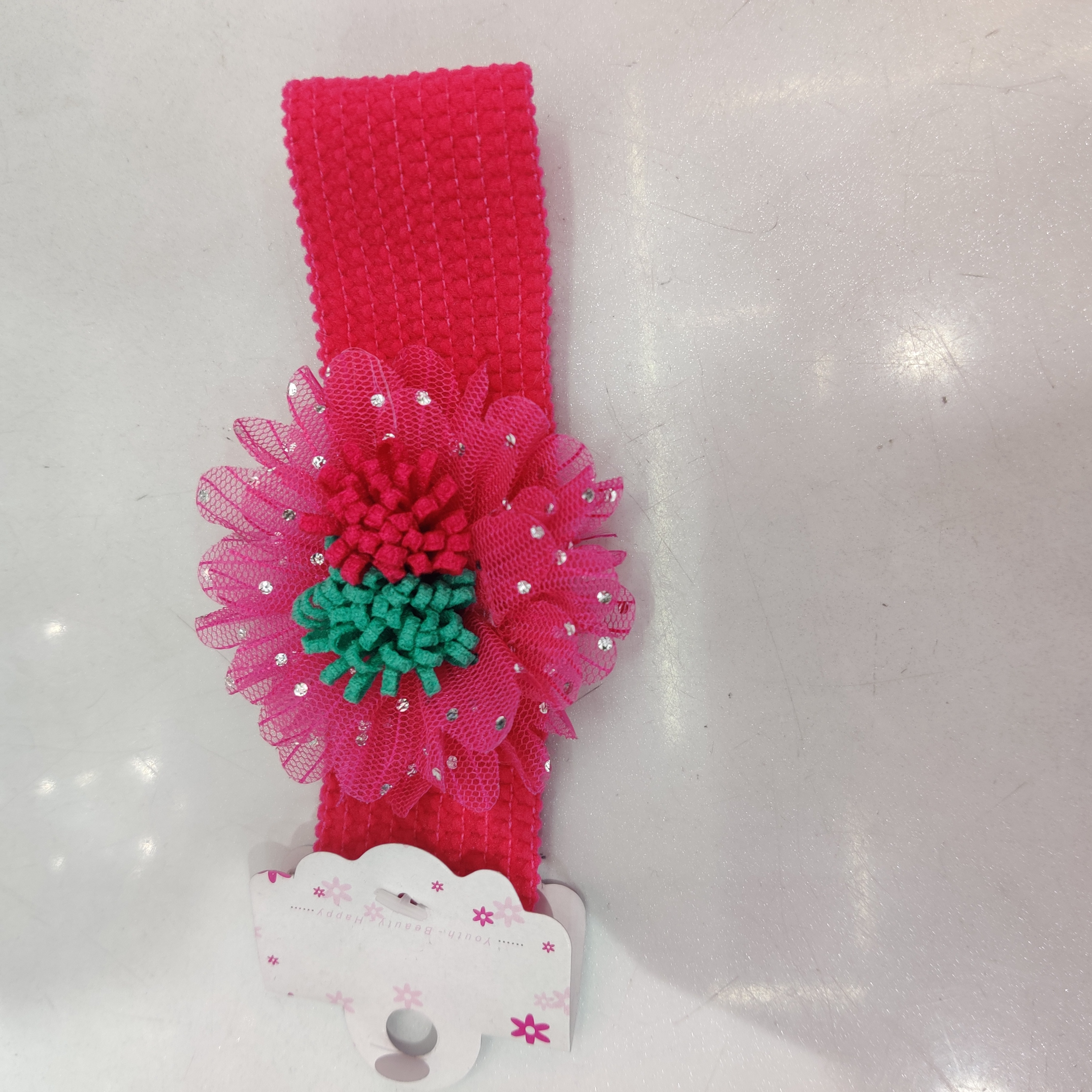 宝宝韩版发带发饰红色婴儿bb搭配公主裙头饰发带宝宝弹力发带细节图