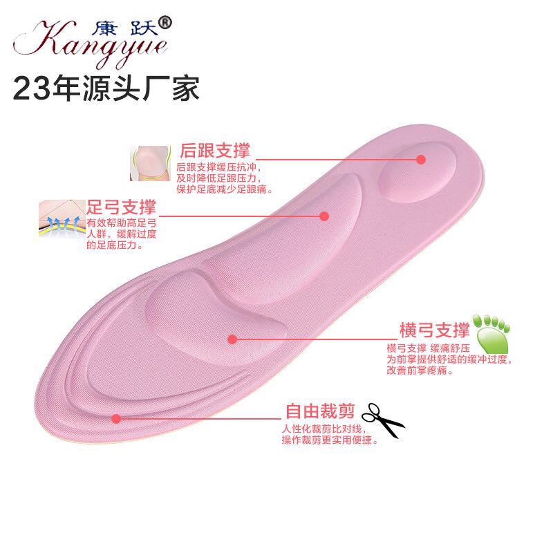 Factory direct sales of 4D massage and stress-relieving arch pads for women, autumn and winter high heel insoles, shock-absorbing sponge pads, spring style details Picture
