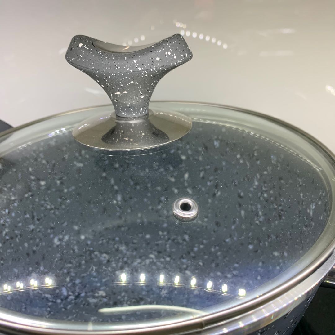 Granite non-stick aluminum pan flat pan set details Picture
