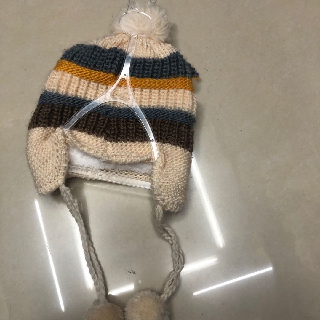 Baby Hat Autumn And Winter Plus Fleece Thickened Boy's Hat Korean Children's Wool Knitted Hat Tide Specification drawing