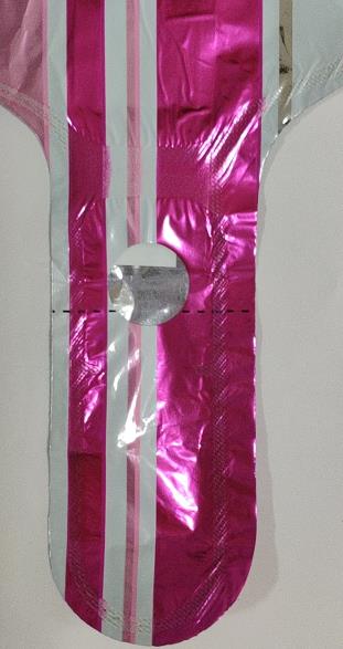 17寸桃心竖纹铝膜气球派对节庆用品厂家批发产品图