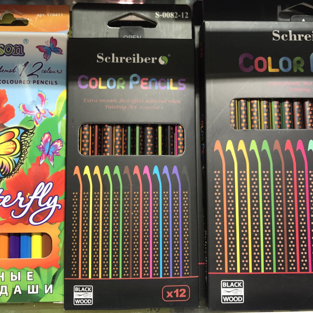 儿童小花图案彩色铅笔无铅毒图