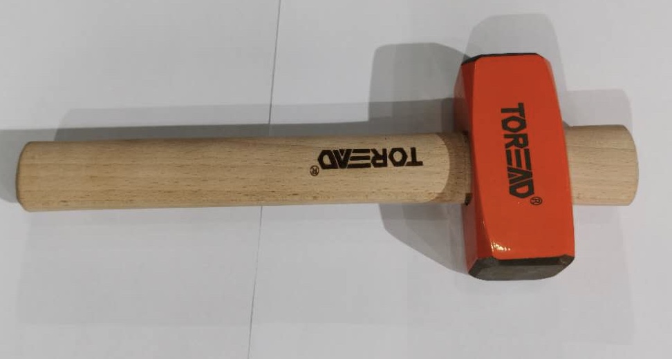 Wooden handle inverted stone hammer, solid octagonal hammer, inverted octagonal hammer, durable wooden handle, one-piece octagonal hammer