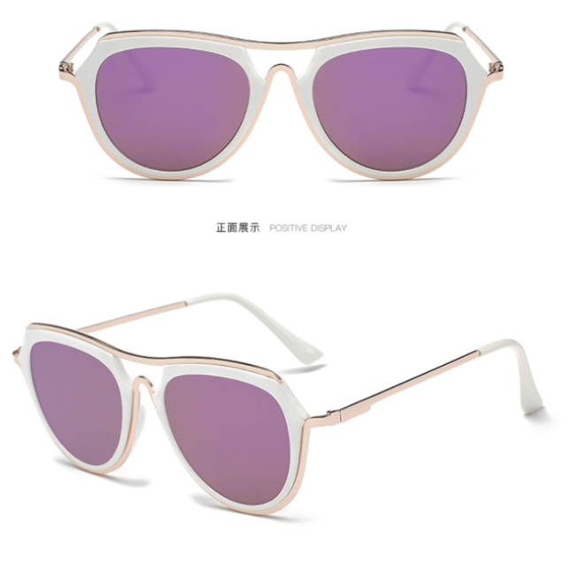 新品时尚墨镜大框方框太阳镜偏光镜韩版网红潮人高档彩色PC女士款1927