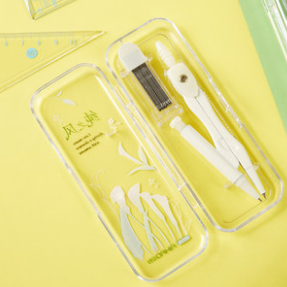 学生金属圆规套装小学生糖果色可爱小清新绘图8件套作图工具尺子圆规自动铅笔学习用品