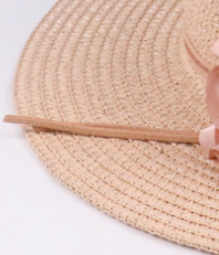 Carnations Flowers Large Straw Hat Women's Summer Small Fresh Beach Hat Getaway Getaway Foldable Sun Protection Specification drawing