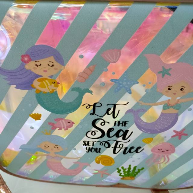 斜挎透明镭射女童可爱甜美包包细节图