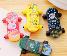 创意可爱卡通滑板橡皮擦学习文具用品儿童幼儿园礼品