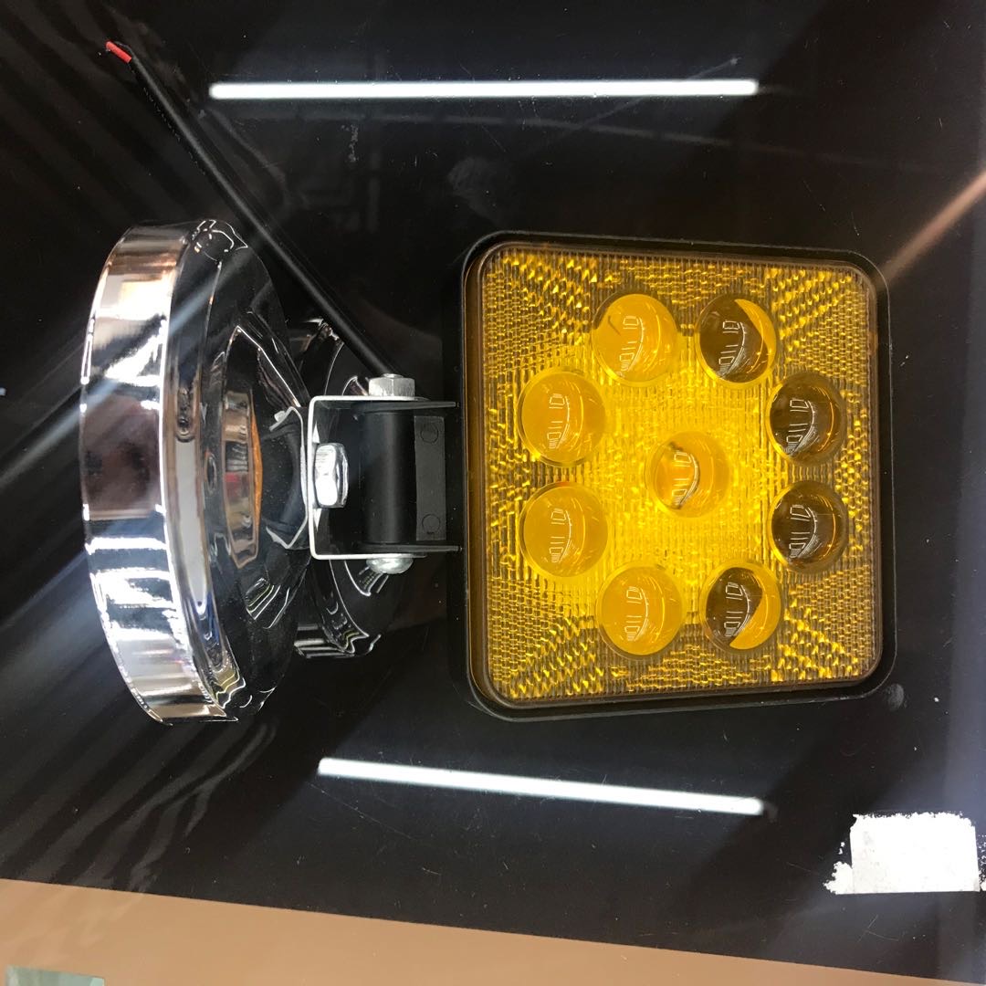 方形黄光LED工作灯摩托车灯远程射灯照明灯详情图1