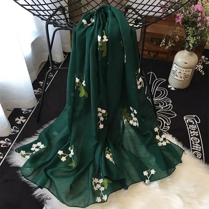 Flower Korean Fashion Casual Scarf Long Shawl Thin details Picture