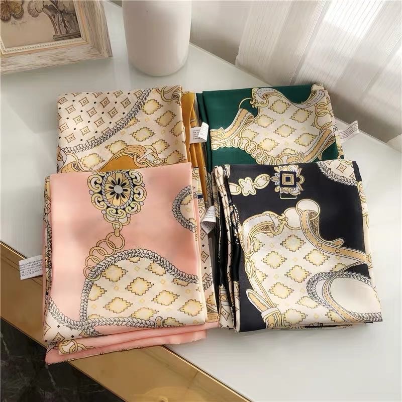 Brown Fashion Casual Scarf Silk Scarf Long Thin Spring And Summer Scarf Specification drawing