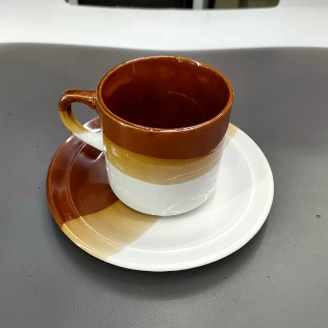 美式陶瓷咖啡杯碟 INS风咖啡店饮品杯茶杯文艺复古创意拼色拿铁杯