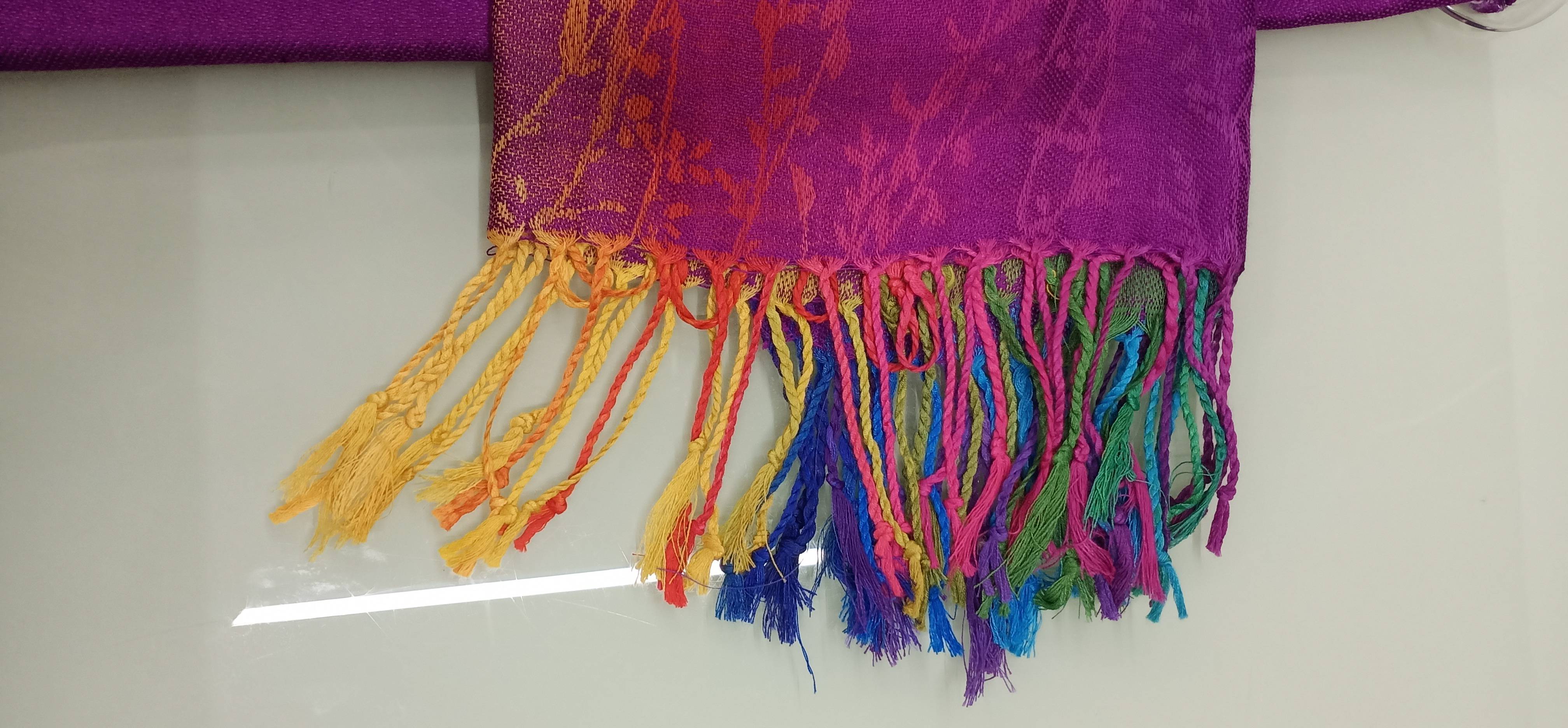 Women's Printed Bearded Scarf Classic Style 120*90 details Picture