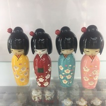 五梅日本和服娃娃木娃木偶日式摆件日本料理店装饰品工艺品摆件