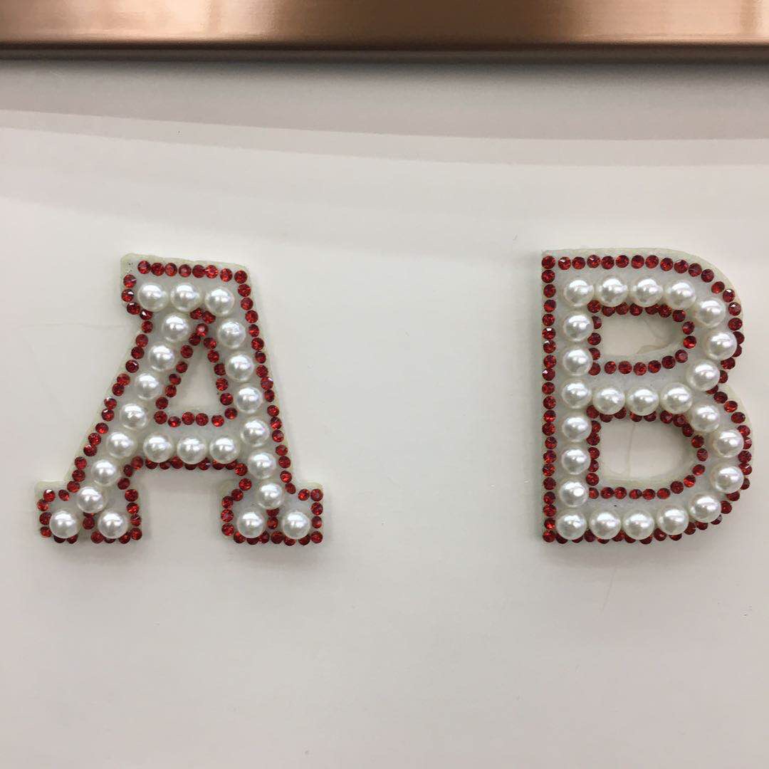 English Letter Diy Rhinestone Pearl Non-Woven Hair Accessories Accessories Accessories details Picture