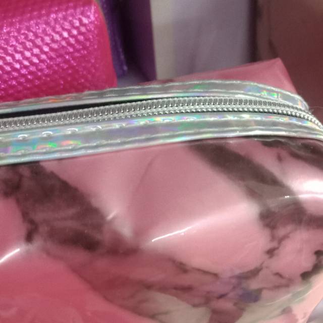 Women's Pink Marbled Handbag Clutch Bag Specification drawing