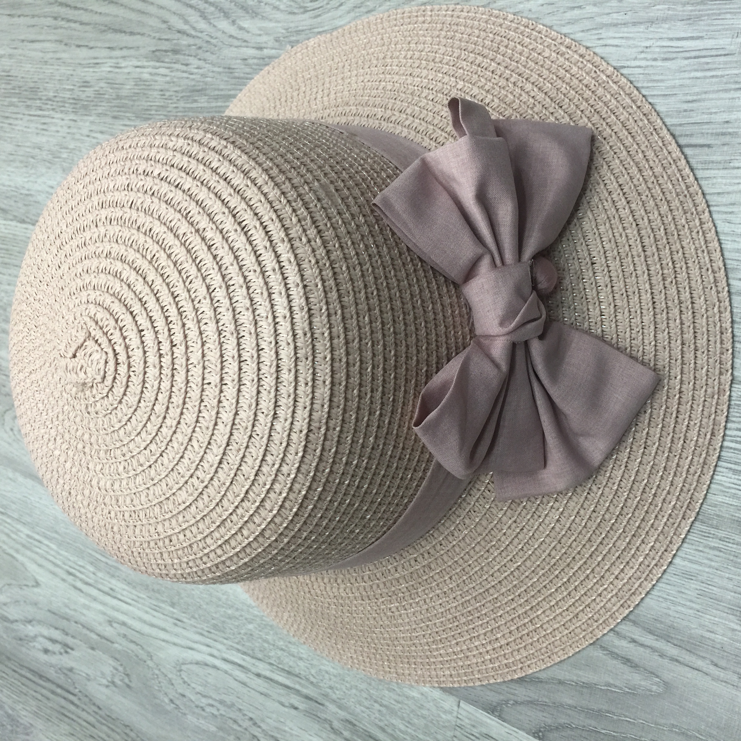 韩国帽子夏季优雅女士大方端庄蝴蝶结防晒遮阳草帽