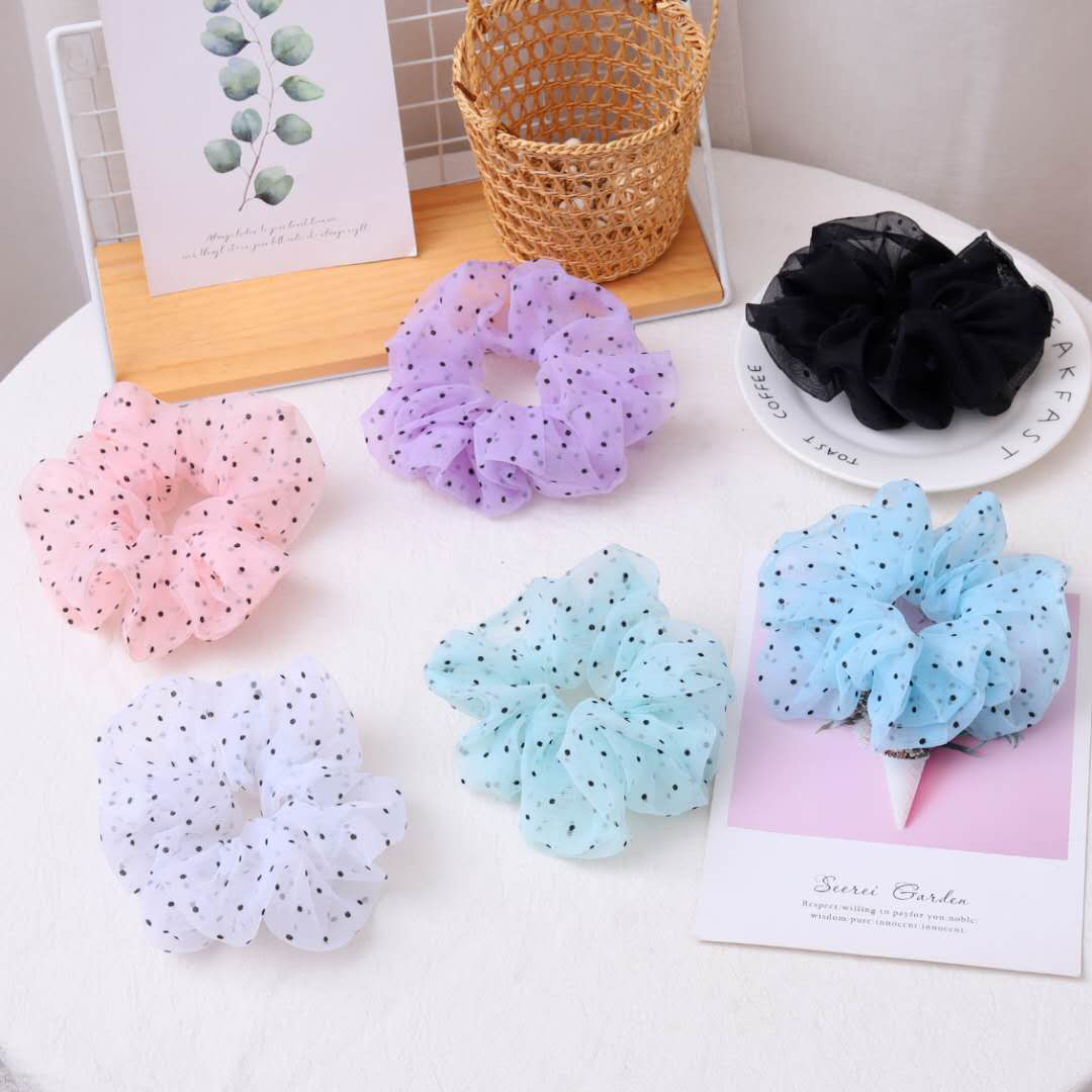 Han Fan flannelette elastic simple adult hair bow streamer thumbnail