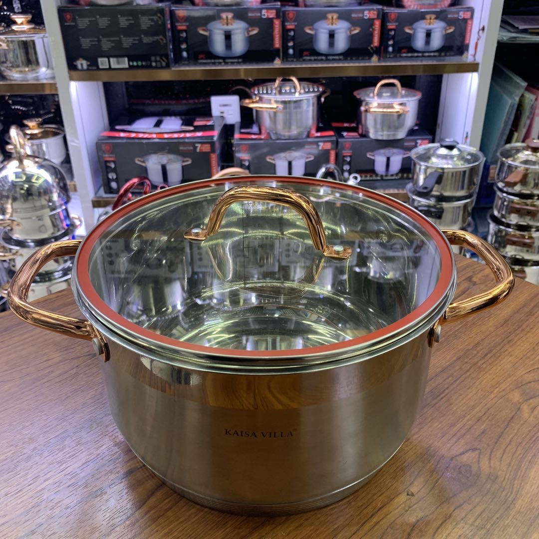 304 stainless steel soup pot, thickened double-ear pot for cooking soup and porridge, special pot for gas induction cooker, steaming, stewing and boiling water 304 stainless steel soup pot, thickened double-ear pot for cooking soup and porridge, special pot for gas induction cooker, steaming, stewing and boiling water