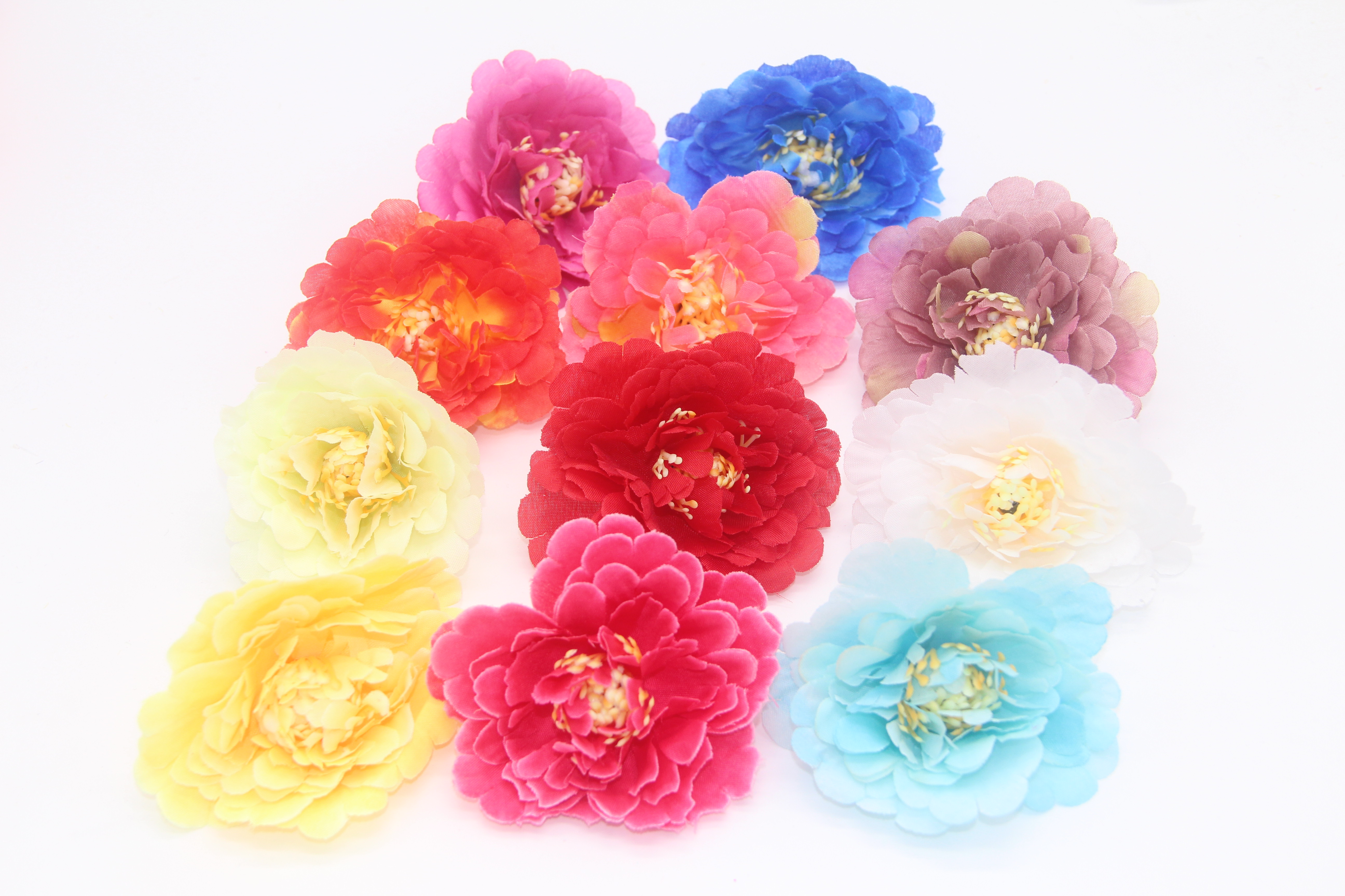 厂家批发 直径6cm 6片卷芯牡丹花花头