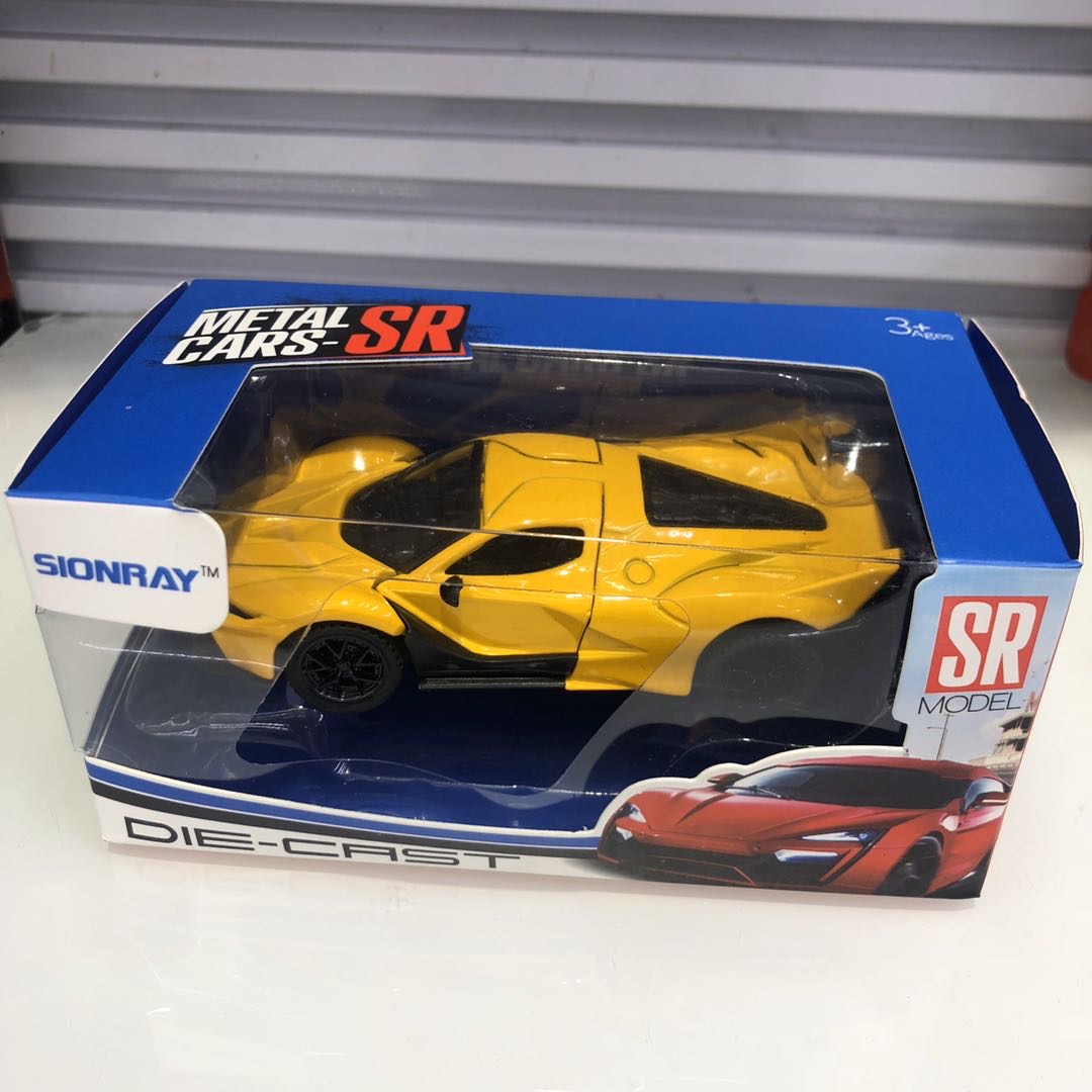 Factory direct sales of yellow alloy sports car model toys