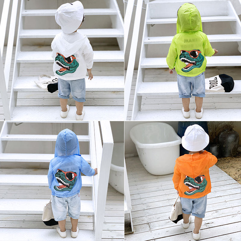 儿童防晒衣沙滩防晒服夏装男童轻薄透气男宝宝皮肤衣空调衫服韩版