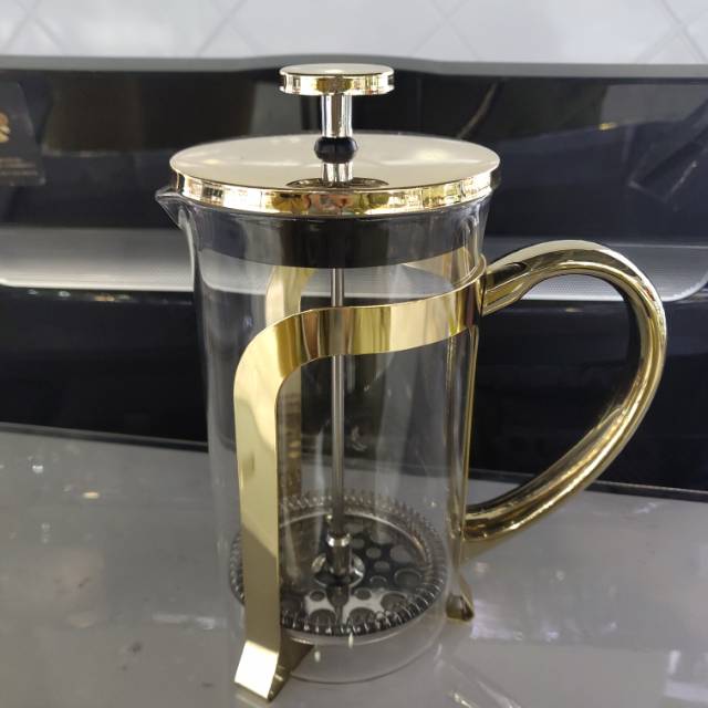 High borosilicate glass tea sets, coffee sets, gold-plated glass tea sets details Picture