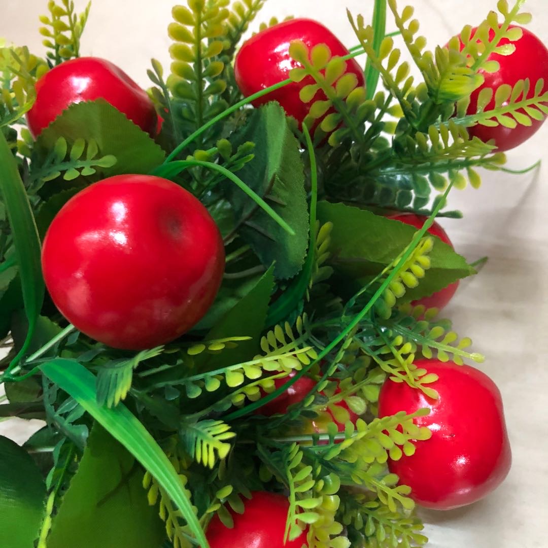 仿真果树客厅餐桌摆件装饰摆设仿红色喜庆婚礼装饰细节图