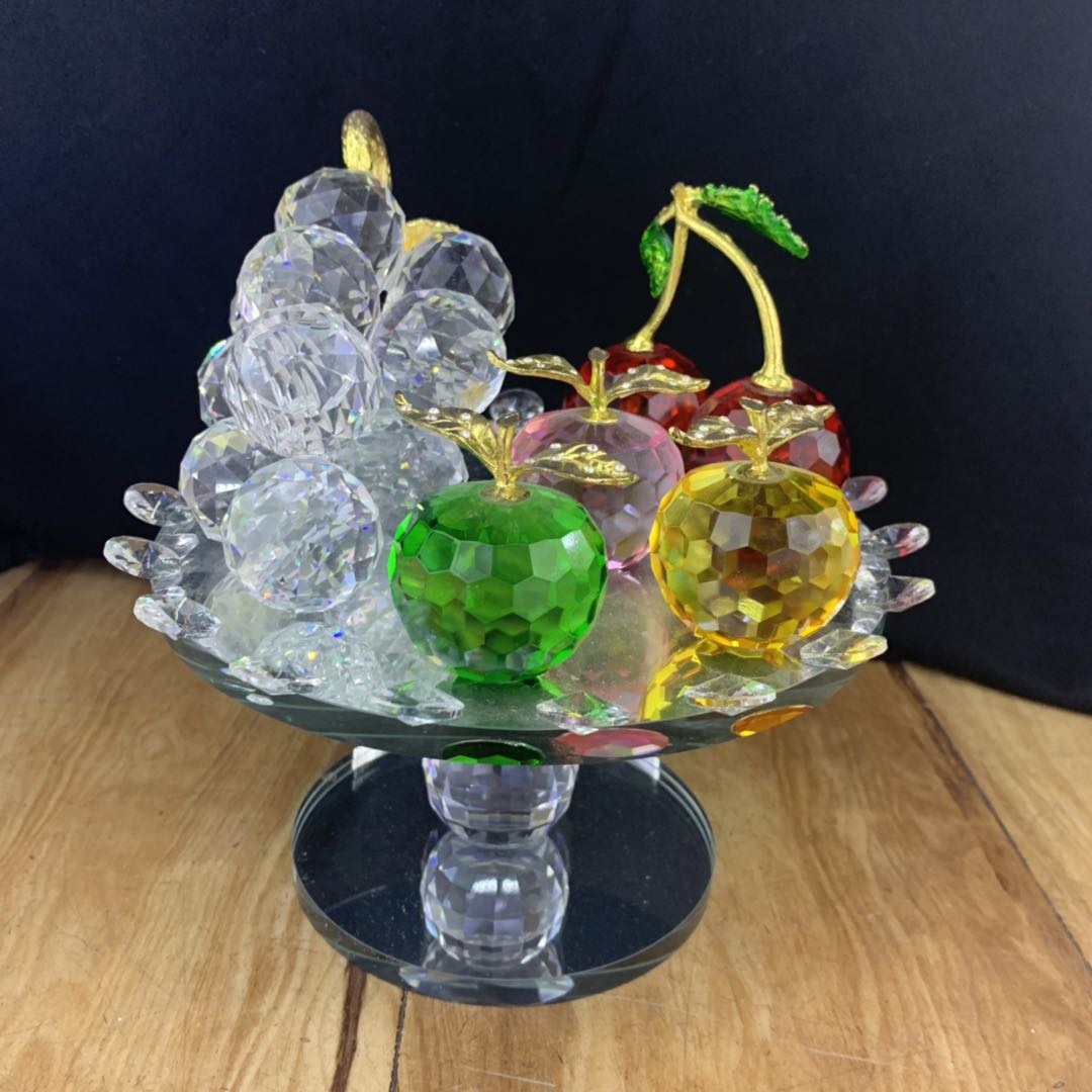 Factory direct sales of colorful crystal fruit-shaped ornaments