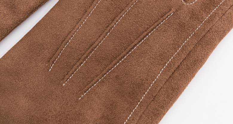 Suede fleece gloves for men's autumn cycling and women's winter anti-slip, cold-proof and warm touch screen with fleece 001 Specification image