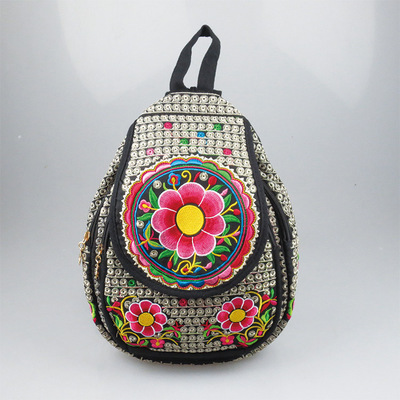 新款民族风绣花包包刺绣帆布单肩斜挎包女式背包