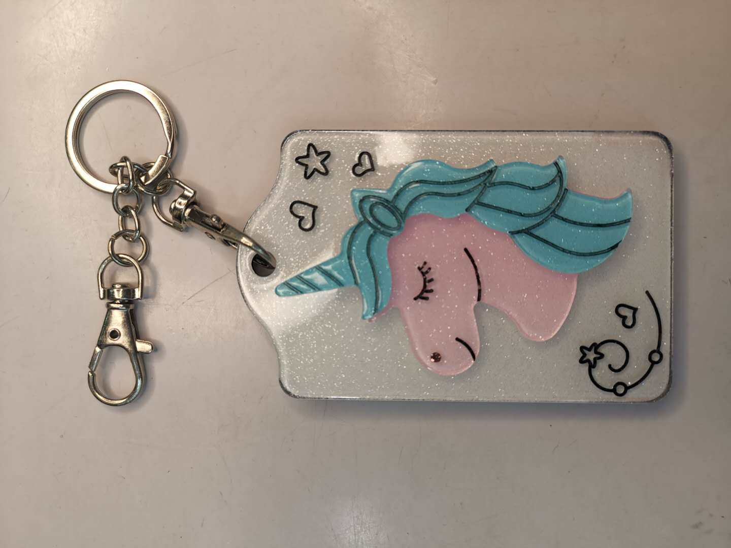 Student card cover female creative South Korea small fresh cute cartoon elastic rope plastic keychain luggage tag card cover thumbnail