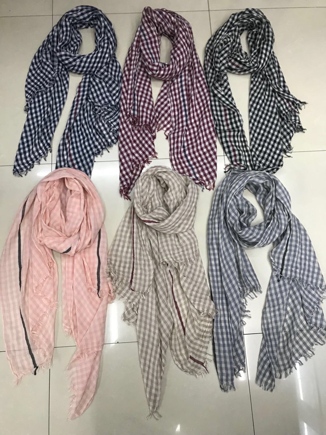 Women's Scarf Fashion Everything Trend Burst Cotton Plaid Specification drawing