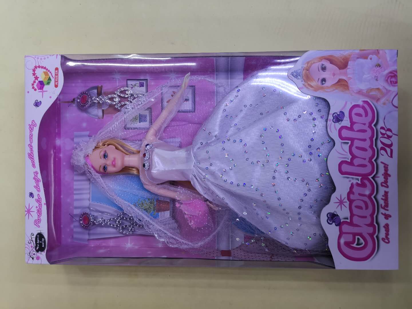 仿真洋娃娃芭比公主女孩单个娃娃玩具大礼盒头纱公主