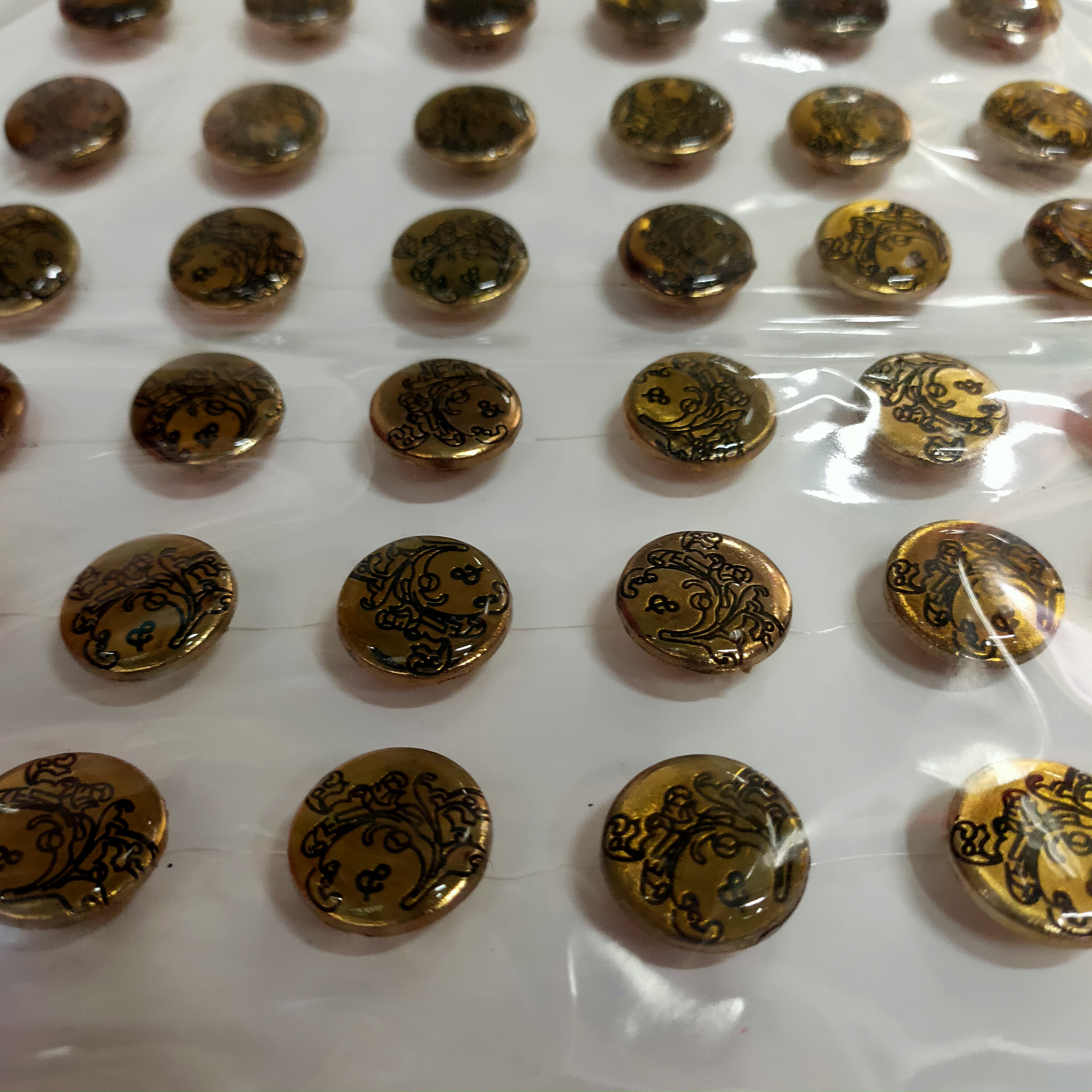 Copper Front Button Rotary Button Copper I-Button Shaking I-Button With Straight Nail Factory Spot details Picture
