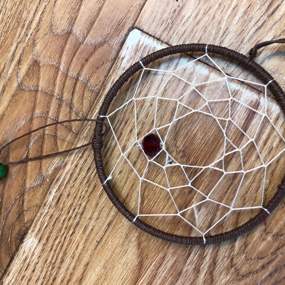 少女心捕梦网材料包diy挂饰件风铃森系女生扑补铺梦网梦铃捕能网产品图